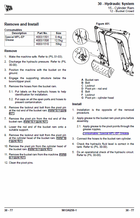 JCB 55Z-1, 57C-1 Mini Digger Excavator Service Manual