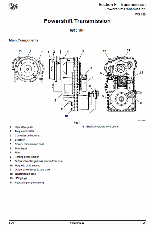 JCB 455ZX Wheeled Loader Shovel Service Manual