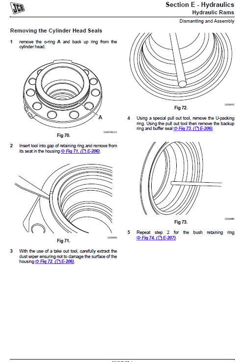 Jcb Js300, Js330, Js370 Tracked Excavator Service Manual