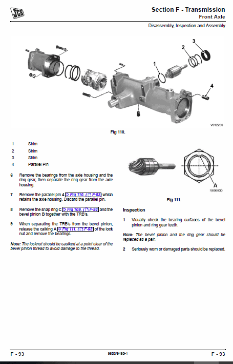 JCB 354, 360 Tractor Service Manual