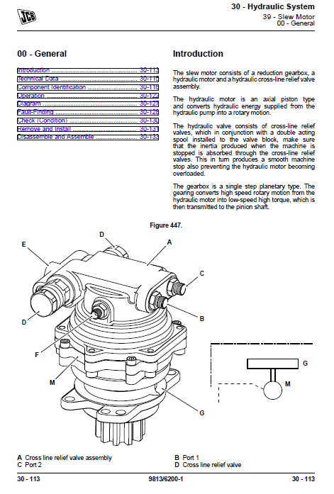 JCB 48Z-1, 51R-1 Mini Digger Excavator Service Manual