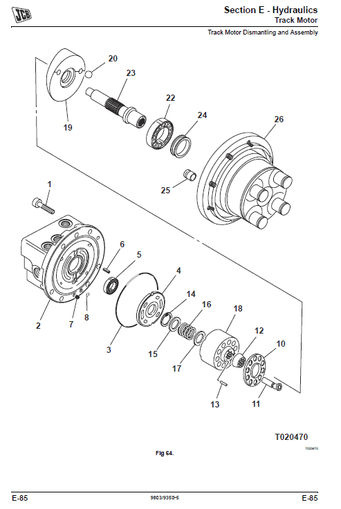 JCB 8014, 8016, 8018, 8020 Mini Excavator Service Manual