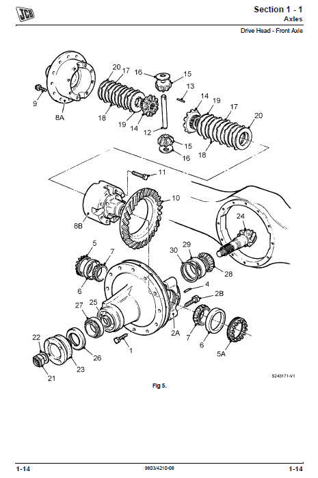 JCB 407BZX, 408BZX, 409BZX, 410BZX Wheeled Loader Service Manual