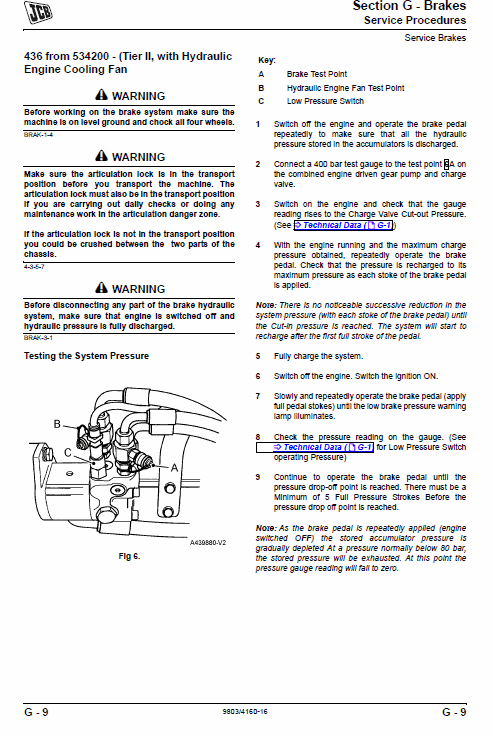 JCB 426, 435, 436, 446 Wheeled Loader Shovel Service Manual