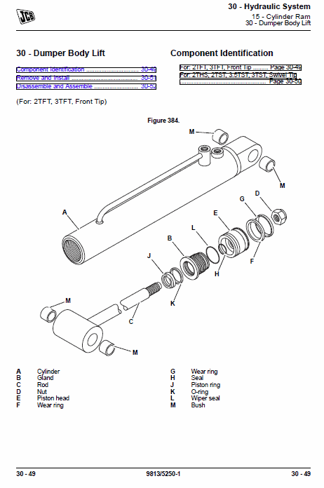 Jcb 2tft, 2ths, 2tst, 3.5tst, 3tft, 3tst Site Dumper Thwaites Service Manual