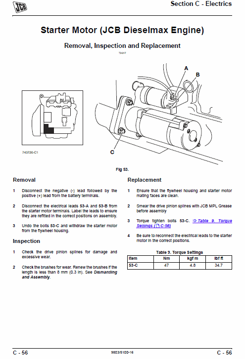 Jcb 926 930 940, B Rtfl Rough Terrain Fork Lift Service Manual