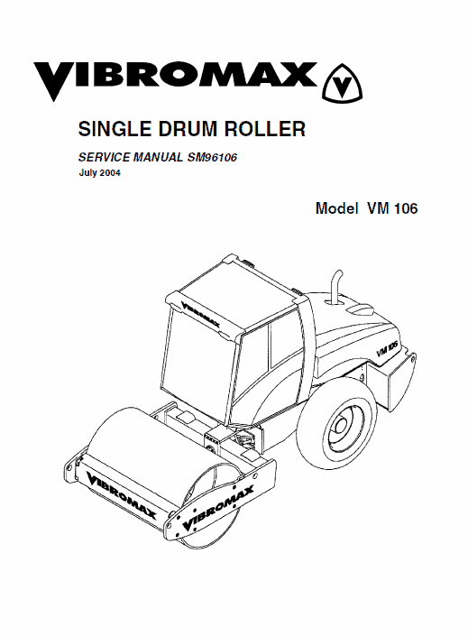 Jcb Vibromax Vm106 Single Drum Roller Service Manual