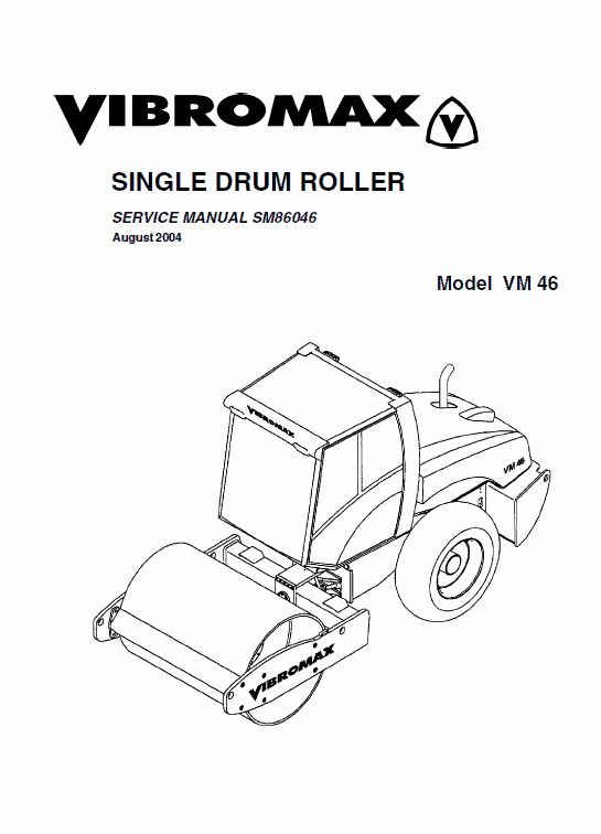 Jcb Vibromax Vm46 Single Drum Roller Service Manual