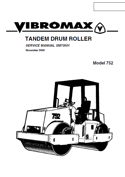 Jcb Vibromax 752 Tandum Drum Roller Service Manual