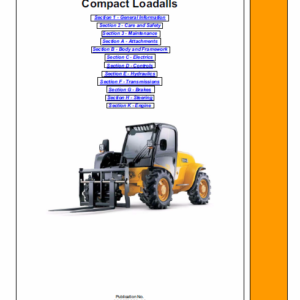 Jcb 520-40, 524-50, 527-55 Compact Loadalls Service Manual