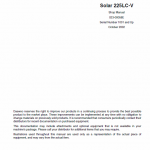 Doosan Daewoo Solar S225lc-v Excavator Service Manual