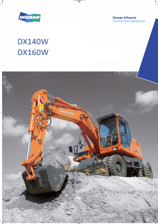 Doosan Daewoo Dx140w, Dx160w Excavator Service Manual