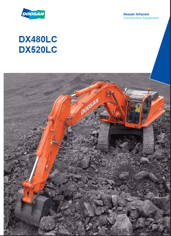 Doosan Daewoo Dx480lc, Dx520lc Excavator Service Manual