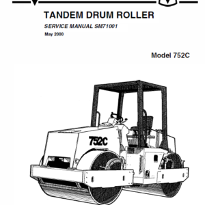 Jcb Vibromax 752c Tandum Drum Roller Service Manual