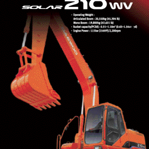 Doosan Daewoo Solar S210w-v Excavator Service Manual