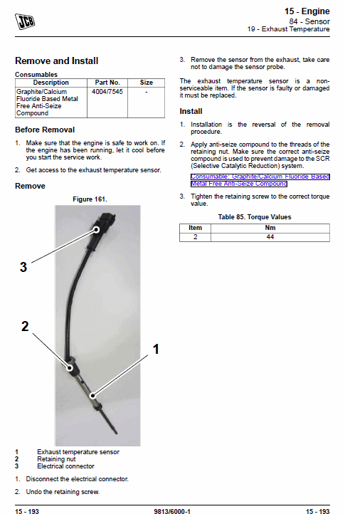 Jcb 526-56 Loadall Telescopic Handlers Service Manual