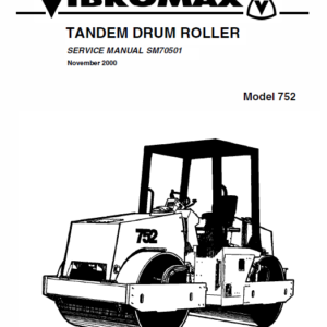 Jcb Vibromax 752 Tandum Drum Roller Service Manual