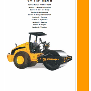 Jcb Vibromax Vm115 Tier 2 Service Manual