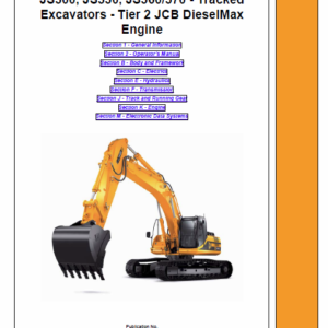 Jcb Js300, Js330, Js360, Js370 Excavator Tier 2 Diesel Engine Service Manual