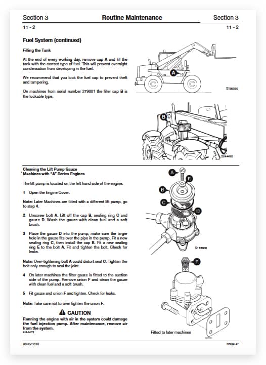 Jcb 520-55, 526-55 Rs And Aws Loadall Service Manual