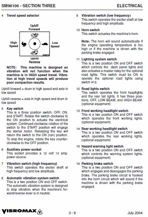 Jcb Vibromax Vm106 Single Drum Roller Service Manual