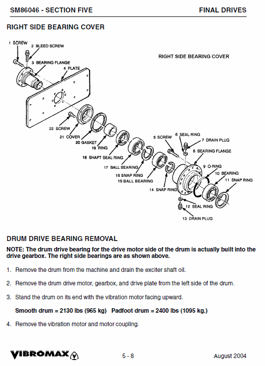 Jcb Vibromax Vm46 Single Drum Roller Service Manual