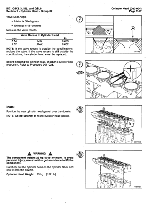 Cummins Isc, Qsc8.3, Isl And Qsl9 Engines Shop Service Manual