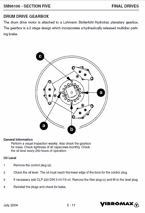 Jcb Vibromax Vm106 Single Drum Roller Service Manual