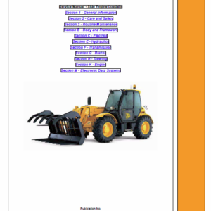 Jcb 531-70, 533-105, 535-95, 536-60, 536-70, 541-70, 550-80, 560-80 Loadall Manual