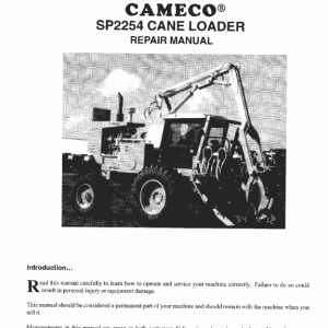 Cameco 2254 Loader Repair Service Manual