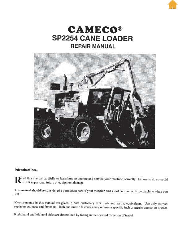 Cameco 2254 Loader Repair Service Manual