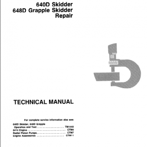 John Deere 640d, 648d Skidder Service Manual