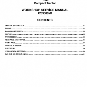 Massey Ferguson 1660 Tractor Service Workshop Manual