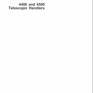 John Deere 4400 And 4500 Telescopic Handlers Service Manual