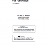 John Deere 1458 Forwarder Repair Technical Manual (TM1993) - Image 1