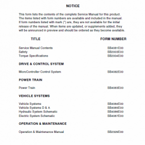 Doosan Daewoo B20s-3, B25s-3, B30s-3 Forklift Repair Service Manual