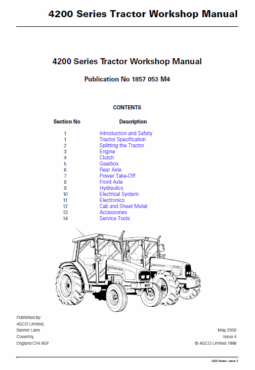 Massey Ferguson 4255, 4260, 4270 Tractor Service Manual