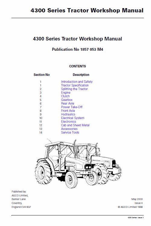 Massey Ferguson 4345, 4355, 4360, 4365, 4370 Tractor Service Manual