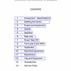 Massey Ferguson 6160, 6170, 6180, 6190 Tractor Service Manual