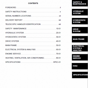 Massey Ferguson Mf 8925, 8926 Telescopic Handlers Service Manual