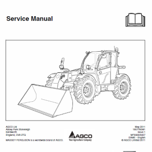 Massey Ferguson Mf 9306, 9407 (t)(h) Telescopic Handler Service Manual