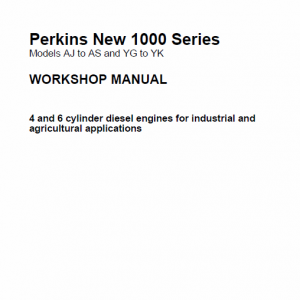 Perkins Engines 1000 Series Workshop Repair Service Manual