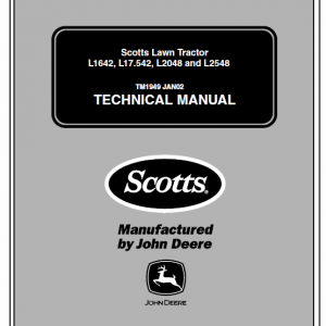 John Deere L1642, L17.542, L2048, L2548 Scotts Tractor Manual Tm-1949