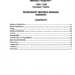 Massey Ferguson 1529, 1532 Tractors Service Workshop Manual