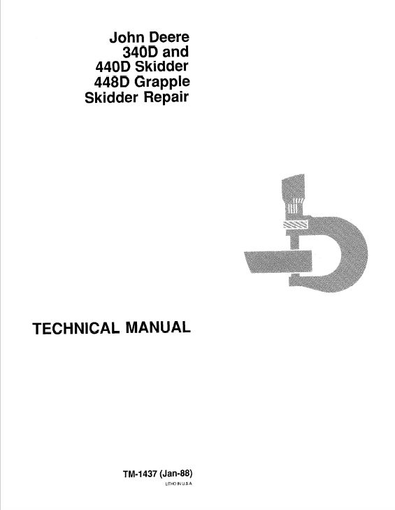 John Deere 340d, 440d, 448d Skidder Service Manual