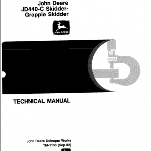 John Deere 440C Skidder Repair Technical Manual (TM1138)