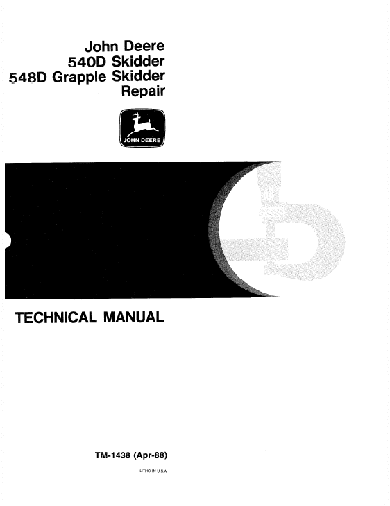 John Deere 540d, 548d Skidder Service Manual