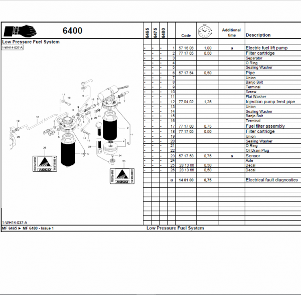 Massey Ferguson 6445, 6455, 6460, 6465, 6470, 6475, 6480 Tractor Service Manual