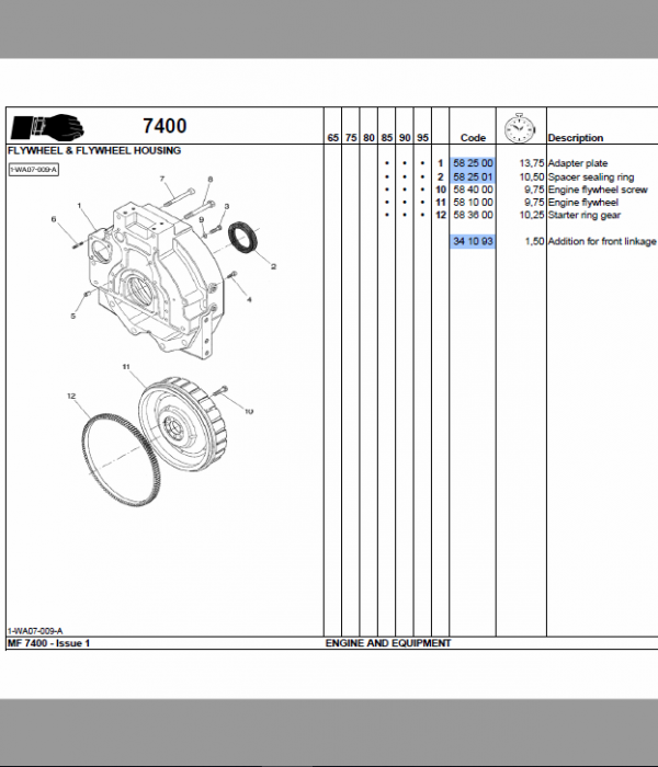 Massey Ferguson 7485, 7490, 7495, 7497, 7499 Tractor Service Manual