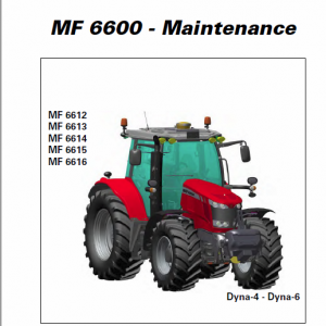 Massey Ferguson 6612, 6613, 6614, 6615 Tractor Service Manual